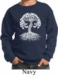 Yoga White Celtic Tree Kids Sweatshirt