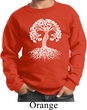 Yoga White Celtic Tree Kids Sweatshirt