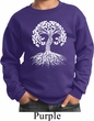 Yoga White Celtic Tree Kids Sweatshirt
