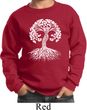 Yoga White Celtic Tree Kids Sweatshirt