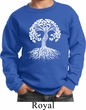 Yoga White Celtic Tree Kids Sweatshirt
