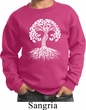 Yoga White Celtic Tree Kids Sweatshirt
