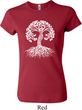 Yoga White Celtic Tree Ladies Crewneck Shirt