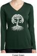 Yoga White Celtic Tree Ladies Dry Wicking Long Sleeve Shirt