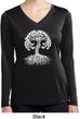 Yoga White Celtic Tree Ladies Dry Wicking Long Sleeve Shirt