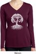 Yoga White Celtic Tree Ladies Dry Wicking Long Sleeve Shirt