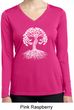 Yoga White Celtic Tree Ladies Dry Wicking Long Sleeve Shirt
