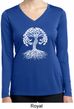 Yoga White Celtic Tree Ladies Dry Wicking Long Sleeve Shirt