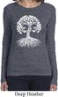 Yoga White Celtic Tree Ladies Long Sleeve Shirt