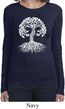 Yoga White Celtic Tree Ladies Long Sleeve Shirt