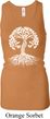 Yoga White Celtic Tree Ladies Longer Length Racerback Tank Top