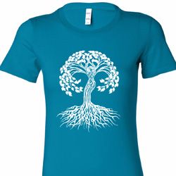 Yoga White Celtic Tree Ladies Longer Length Shirt