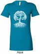 Yoga White Celtic Tree Ladies Longer Length Shirt