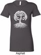 Yoga White Celtic Tree Ladies Longer Length Shirt