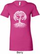 Yoga White Celtic Tree Ladies Longer Length Shirt