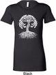 Yoga White Celtic Tree Ladies Longer Length Shirt