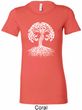Yoga White Celtic Tree Ladies Longer Length Shirt