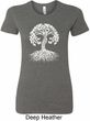 Yoga White Celtic Tree Ladies Longer Length Shirt