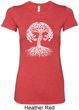 Yoga White Celtic Tree Ladies Longer Length Shirt