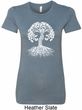 Yoga White Celtic Tree Ladies Longer Length Shirt