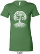 Yoga White Celtic Tree Ladies Longer Length Shirt