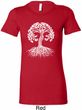 Yoga White Celtic Tree Ladies Longer Length Shirt