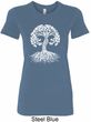 Yoga White Celtic Tree Ladies Longer Length Shirt
