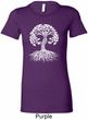 Yoga White Celtic Tree Ladies Longer Length Shirt
