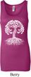 Yoga White Celtic Tree Ladies Longer Length Tank Top