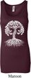 Yoga White Celtic Tree Ladies Longer Length Tank Top