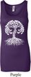 Yoga White Celtic Tree Ladies Longer Length Tank Top