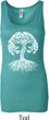 Yoga White Celtic Tree Ladies Longer Length Tank Top