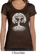 Yoga White Celtic Tree Ladies Scoop Neck Shirt