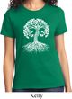 Yoga White Celtic Tree Ladies Shirt