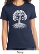Yoga White Celtic Tree Ladies Shirt