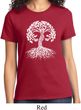 Yoga White Celtic Tree Ladies Shirt