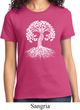 Yoga White Celtic Tree Ladies Shirt