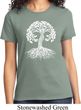 Yoga White Celtic Tree Ladies Shirt