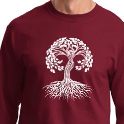 Yoga White Celtic Tree Long Sleeve Shirt Yoga White Celtic Tree Long Sleeve Shirt
