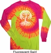 Yoga White Celtic Tree Long Sleeve Tie Dye Shirt