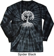 Yoga White Celtic Tree Long Sleeve Tie Dye Shirt