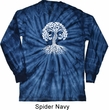 Yoga White Celtic Tree Long Sleeve Tie Dye Shirt
