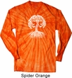 Yoga White Celtic Tree Long Sleeve Tie Dye Shirt