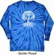 Yoga White Celtic Tree Long Sleeve Tie Dye Shirt