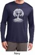 Yoga White Celtic Tree Mens Dry Wicking Long Sleeve Shirt