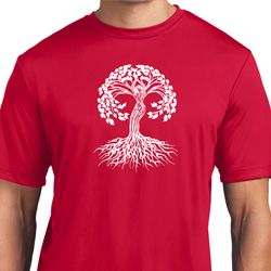 Yoga White Celtic Tree Mens Moisture Wicking Shirt Yoga White Celtic Tree Mens Moisture Wicking Shirt