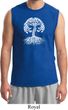 Yoga White Celtic Tree Mens Muscle Shirt