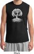 Yoga White Celtic Tree Mens Muscle Shirt