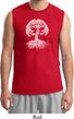Yoga White Celtic Tree Mens Muscle Shirt