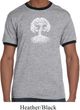 Yoga White Celtic Tree Mens Ringer Shirt